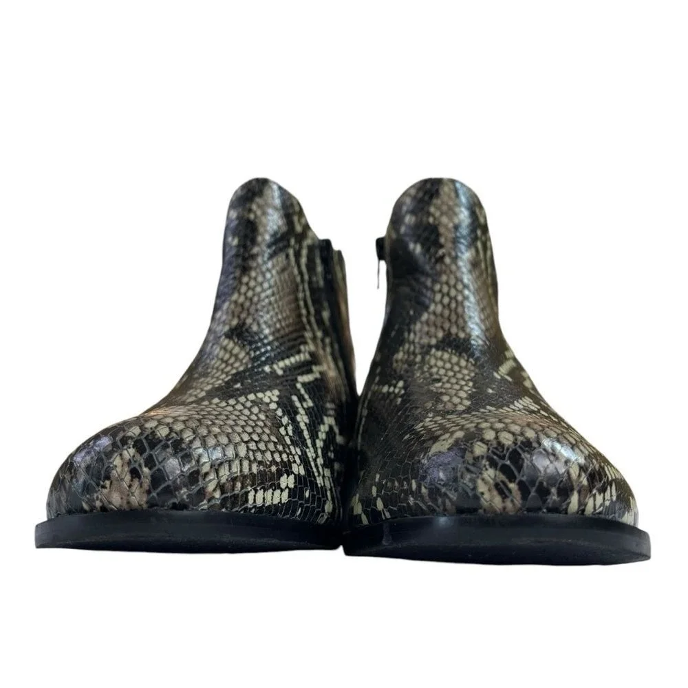 Vionic Clara Boa Snakeskin Ankle Boots Sz 7 Retro Y2K Minimallist Chic Y2K Boots